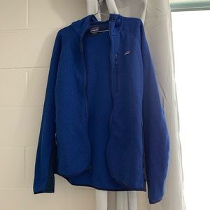 Patagonia blue fleece zip up jacket